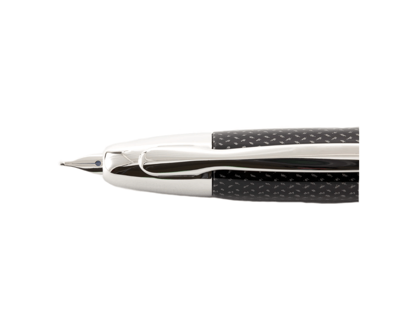 Stilou-Pilot-Capless-Rhodium-Graphite-varf-mediu-negru-graphite