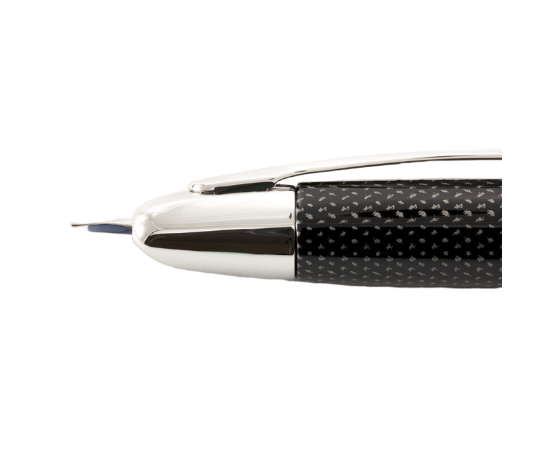 Stilou-Pilot-Capless-Rhodium-Graphite-varf-mediu-negru-graphite