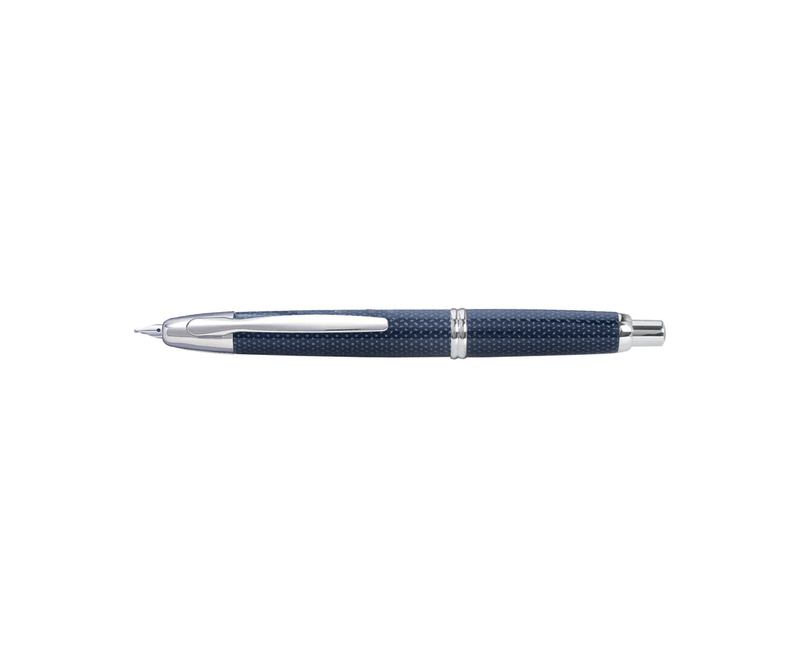 Stilou-Pilot-Capless-Rhodium-Graphite-varf-mediu-albastru-graphite