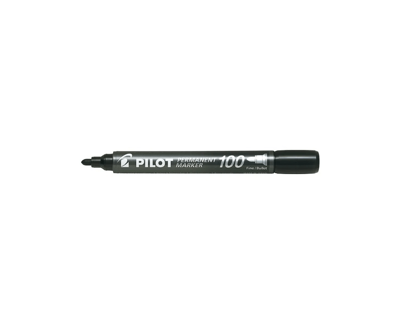 Marker-permanent-Pilot-100-varf-rotund-1.0-mm-negru