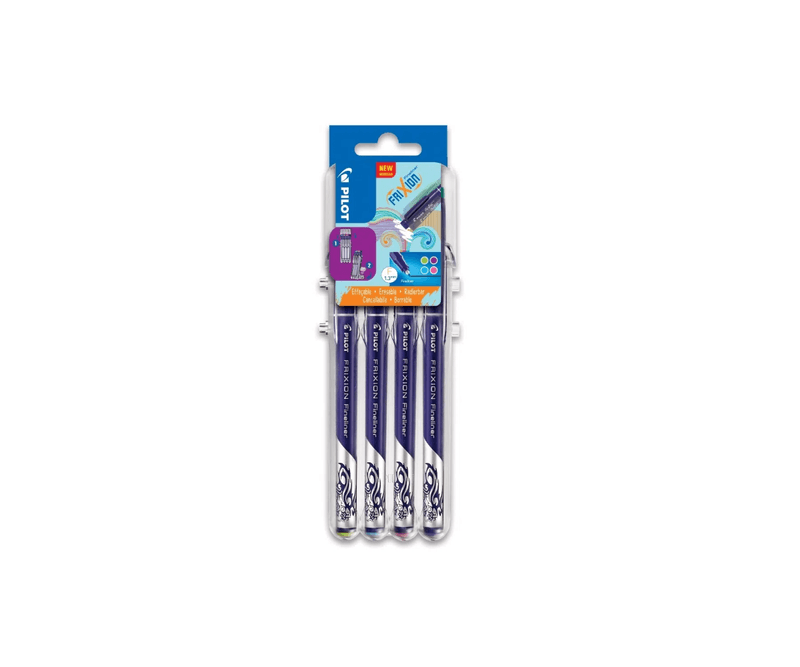 Set-Evolutive-Fineliner-Pilot-Frixion-verde-deschis-turcoaz-violet-roz