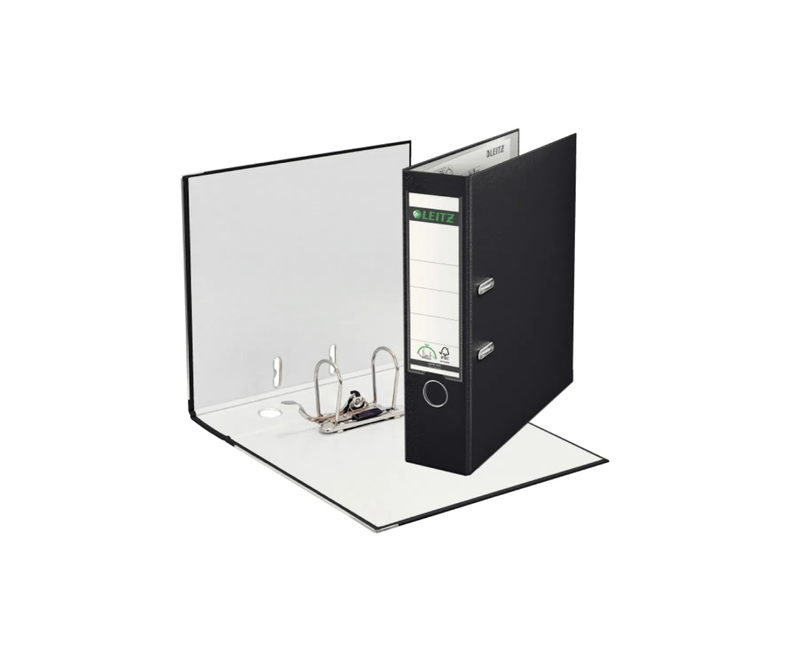 Biblioraft-Leitz-A4-cu-mecanism-180-8-cm-negru