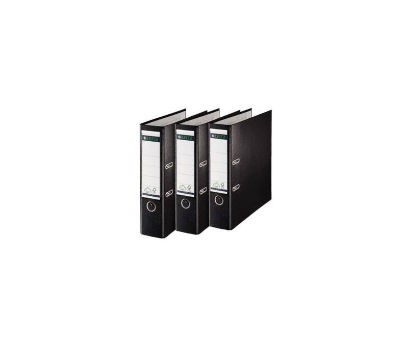 Biblioraft-Leitz-A4-cu-mecanism-180-8-cm-negru