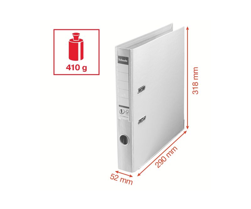 Biblioraft-Esselte-No.1-Power-VIVIDA-PP-PP-A4-50-mm-alb