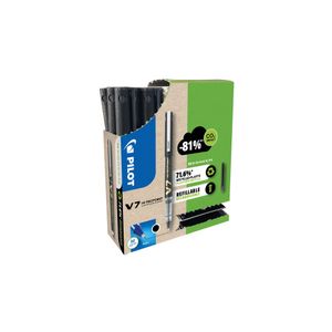 Set 10 rollere Pilot Begreen V7 0.7 negru + 10 seturi x 3 rezerve