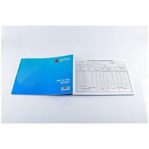 NIR cu TVA A4 hartie offset 100 file/carnet coperta carton 300 g/mp