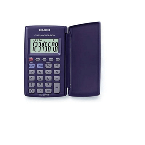 Calculator de buzunar 8 digits Casio HL-820VER cu etui albastru