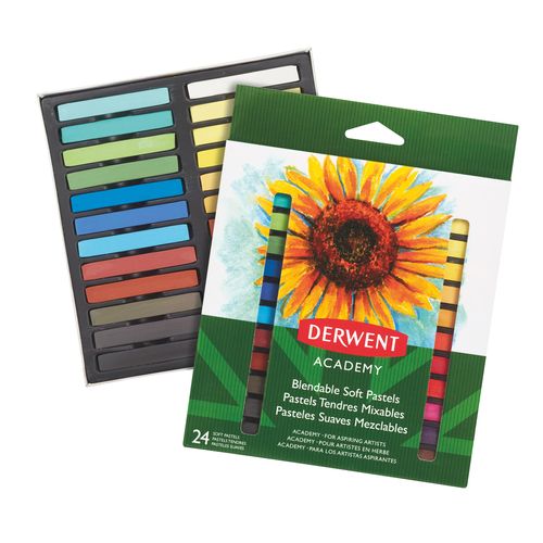 Set 24 creioane pastel soft Derwent Academy calitate superioara pentru artisti aspiranti