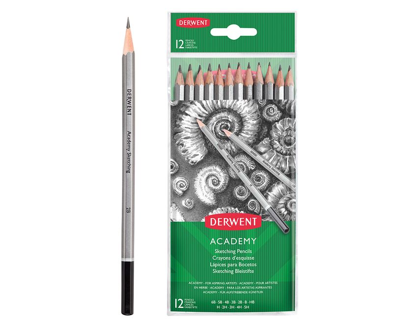 Set-12-creioane-Grafit-5H-6B-Derwent-Academy™-blister