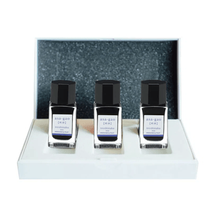 Set 3 rezerve cerneala Iroshizuku Asa-Gao Pilot 15ml albastru