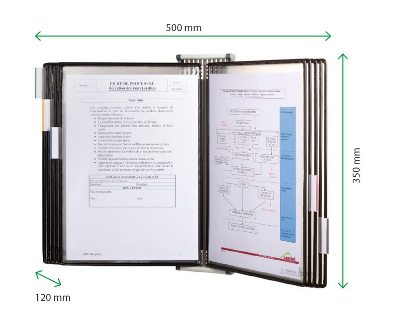 Display-de-perete-Sterifold-A4-10-folii-negru