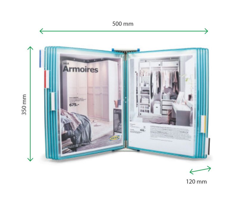 Sistem-de-prezentare-Tarifold-Candy-Line-A4-albastru