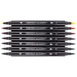 Marker-Derwent-Academy-2-capete-varf-pensula-8buc-set
