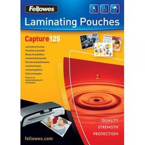 Folie laminat Fellowes 54 x 86 mm 125 microni 100 bucati/top