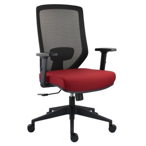 Scaun birou ergonomic tapitat mesh stofa bordo J