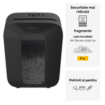 Distrugator-documente-LX45-cross-cut-8-coli-negru-Fellowes