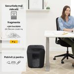 Distrugator-documente-LX45-cross-cut-8-coli-negru-Fellowes