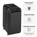 Distrugator-documente-LX220-mini-cut-20-coli-negru-Fellowes