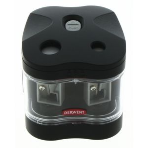 Ascutitoare electrica dubla plastic negru Derwent Professional
