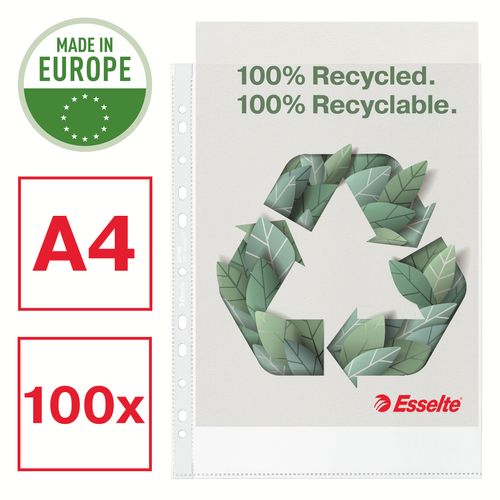 Folie de protectie Esselte Recycled PP reciclat A4 70 mic 100 buc/cutie