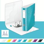 Biblioraft-Leitz-180°-Active-WOW-polyfoam-A4-82-mm-turcoaz-metalizat