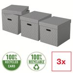 Cutie-depozitare-Esselte-Home-Recycled-Cub-carton-set-3-buc