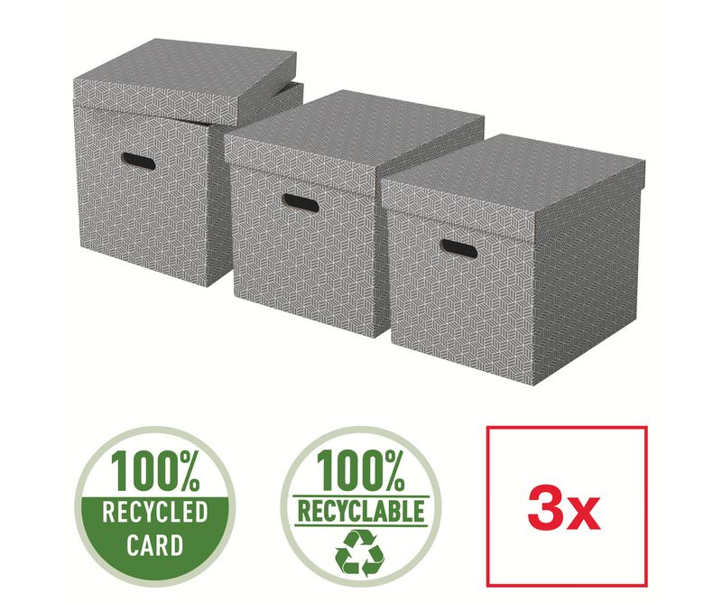 Cutie-depozitare-Esselte-Home-Recycled-Cub-carton-set-3-buc