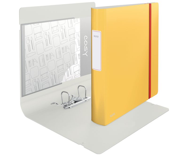 Biblioraft-Leitz-180°-Active-Cosy-polyfoam-A4-65-mm-galben-chihlimbar