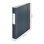 Biblioraft-Leitz-180°-Cosy-carton-laminat-A4-52-mm-gri-antracit