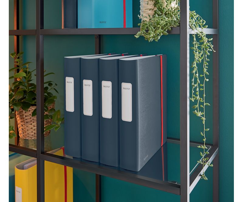 Biblioraft-Leitz-180°-Cosy-carton-laminat-A4-52-mm-gri-antracit