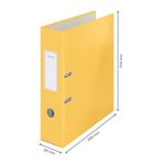 Biblioraft-Leitz-180°-Cosy-carton-laminat-A4-80-mm-galben-chihlimbar