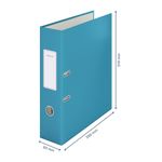 Biblioraft-Leitz-180°-Cosy-carton-laminat-A4-80-mm-albastru-celest
