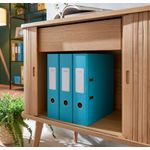 Biblioraft-Leitz-180°-Cosy-carton-laminat-A4-80-mm-albastru-celest