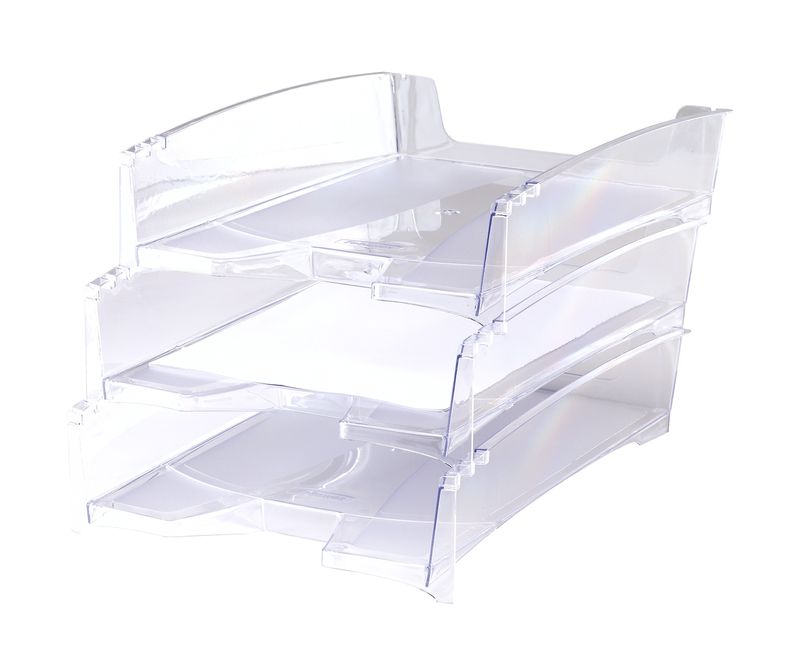 Tavita-pentru-documente-PP-transparent-Green2Desk