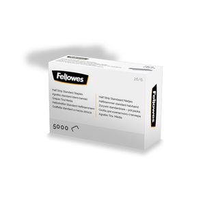 Capse Fellowes 26/6 5000/cut half strip microban