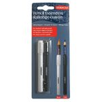 Set-2-bucati-prelungitor-creion-Derwent-Professional-lemn-doua-dimensiuni--7-si-8-mm--blister-negru-si-argintiu