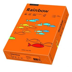 Hartie A4 Rainbow 80 g/mp 500 coli/top portocaliu intens pret per top