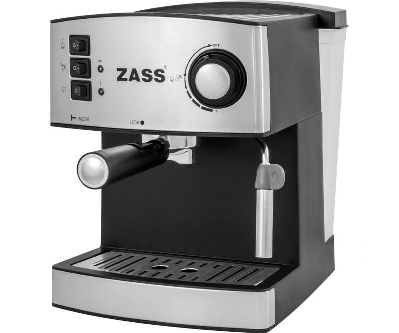 Espressor-Manual-Zass-ZEM-04-850-W-1.6-L-15-Bar-Argintiu