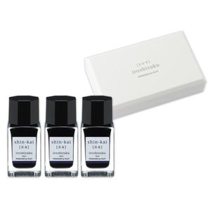 Cerneala Iroshizuku Albastra Shin-Kai 15 ml 3 bucati/set