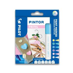 Set markere cu vopsea Pilot Pintor Pastel M culori pastelate 0.7mm