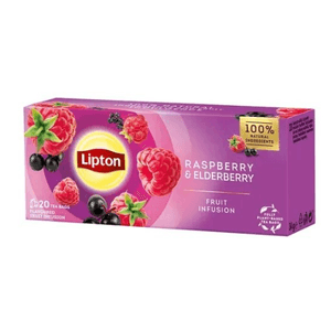 Ceai Lipton fructe zmeura si soc 20 plicuri