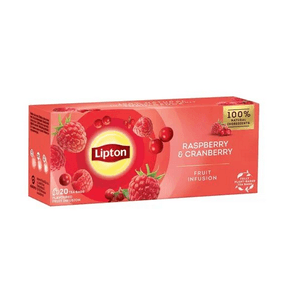 Ceai Lipton fructe zmeura&merisoare 20 plicuri