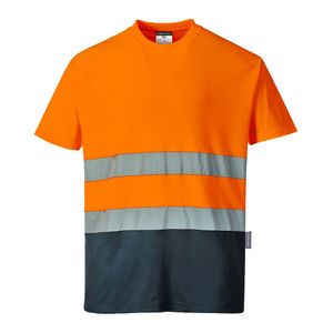 Tricou protectie reflectorizant portocaliu/navy Portwest Hi-Vis Marime XS