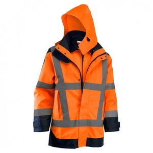 Geaca protectie antiploaie reflectorizanta portocaliu Rock Safety Hi-Vis Marime S