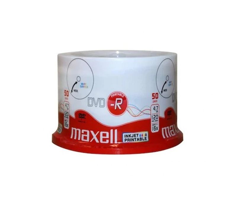 Set-50-DVD-R-Maxell-4.7-GB-120-minute-16x-printabil