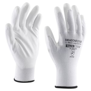 Manusi montaj palma imersata poliuretan dexteritate 5 albe Rock Safety Marime 10