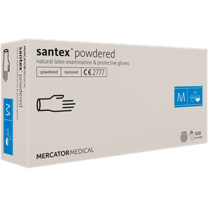 Manusi unica folosinta medicale latex pudrat 100/buc Mercador Medical Marime S