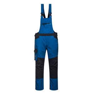 Pantaloni cu pieptar negru/albastru Portwest WX3 Marime L