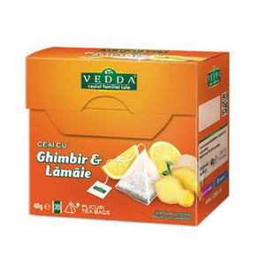 Ceai Vedda ginger lemon 20x2g piramide