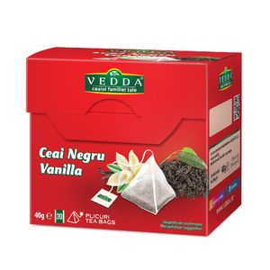 Ceai Vedda negru vanilla 20x2g piramide